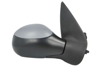 Zijspiegel Rechts (mechanisch, in reliëf, under-coated) past: PEUGEOT 206 09.98-04.09