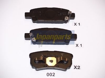 JAPANPARTS Stabdžių trinkelių rinkinys, diskinis stabdys
