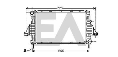 Радиатор, охлаждение двигателя EACLIMA 31R44003 для SMART ROADSTER