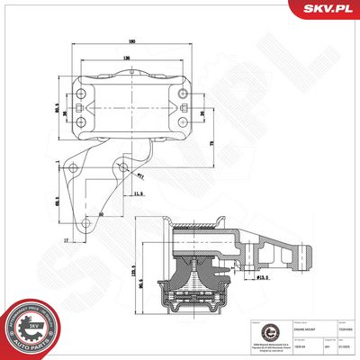 Zavěšení motoru ESEN SKV 75SKV085