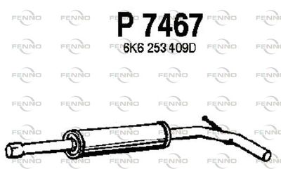 FENNO P7467 Глушитель выхлопных газов  для SEAT CORDOBA (Сеат Кордоба)