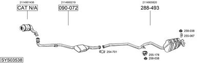 Изпускателна система BOSAL SYS03538