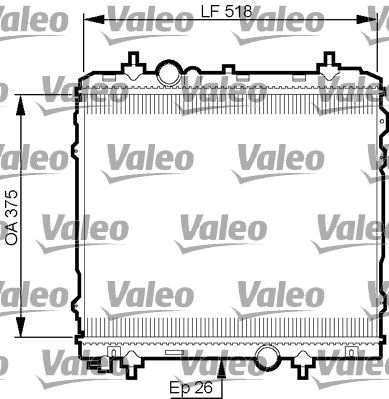 VALEO 735531 Радиатор охлаждения двигателя  для KIA CERATO (Киа Керато)