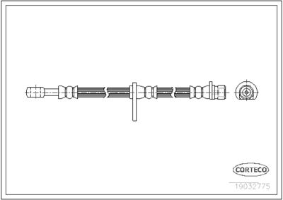 Тормозной шланг CORTECO 19032775 для HONDA INTEGRA