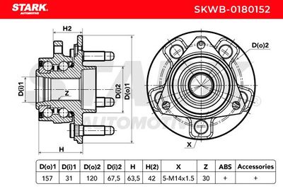 комплект колесен лагер STARK SKWB-0180152