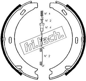 Zestaw szczęk hamulcowych, hamulec postojowy FRI.TECH. 1052.121K