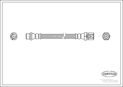 Тормозной шланг CORTECO 19032098 для OPEL CORSA