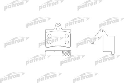 Комплект тормозных колодок, дисковый тормоз PATRON PBP1413 для CITROËN C5