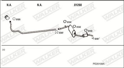Изпускателна система WALKER PE20108A