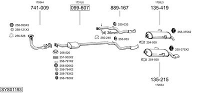 ABGASANLAGE BOSAL SYS01193