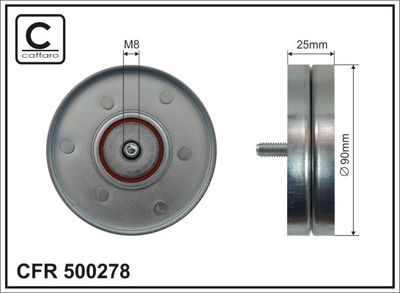 CAFFARO 500278 Ролик ременя генератора 