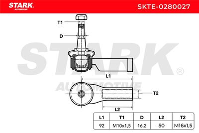 накрайник на напречна кормилна щанга STARK SKTE-0280027