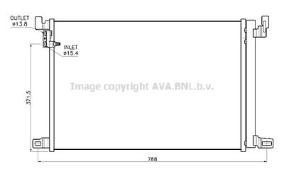Конденсатор, кондиционер AVA QUALITY COOLING AI5459D для AUDI Q7