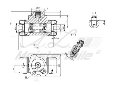 спирачно цилиндърче на колелото A.Z. Meisterteile AZMT-44-111-1120