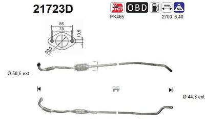 AS 21723D Каталізатор  для OPEL (Опель)