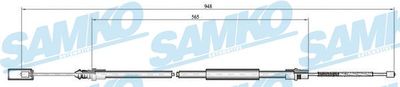 Тросик, cтояночный тормоз SAMKO C0723B для RENAULT 18