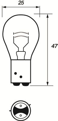 VBU566 MOTAQUIP Лампа накаливания, задний противотуманный фонарь