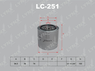 LC-251 LYNXauto Масляный фильтр