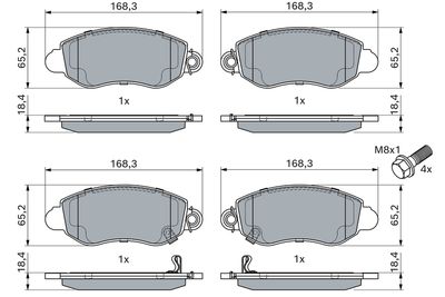 Brake Pad Set, disc brake 0 986 494 047