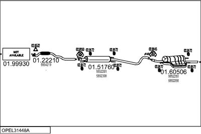 SISTEM DE ESAPAMENT MTS OPEL31448A129076