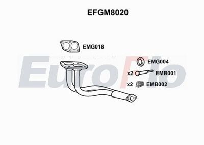 EuroFlo Exhaust Pipe EFGM8020