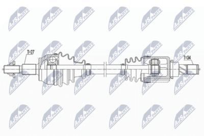 Drivaxel NTY NPW-FR-139