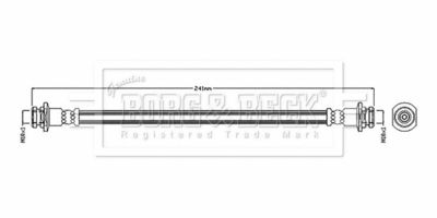 Тормозной шланг BORG & BECK BBH8871 для SUZUKI IGNIS