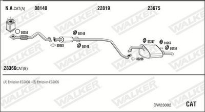 Изпускателна система WALKER DW23002