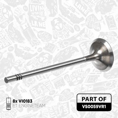 Sada ventilů, sací/výfukový ventil ET ENGINETEAM VS0059VR1