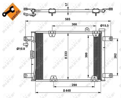 NRF 35768 Радиатор кондиционера  для SUZUKI GRAND VITARA I (FT, HT) 2.5 V6 24V 4x4 (TD62, SQ 625)