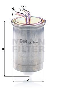 Топливный фильтр MANN-FILTER WK 845/3 для MAZDA 121
