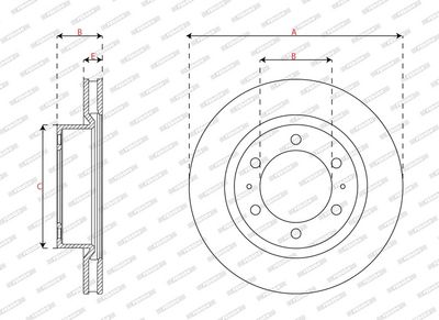 BREMSSCHEIBE FERODO DDF3082C 2