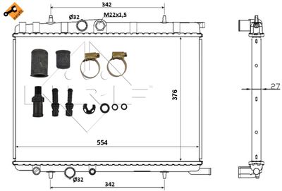 Radiator, engine cooling 53424