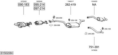 ABGASANLAGE BOSAL SYS02084