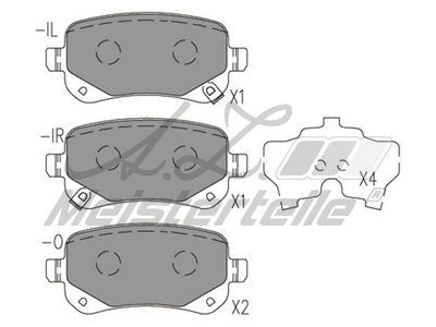 комплект спирачно феродо, дискови спирачки A.Z. Meisterteile AZMT-44-022-2338