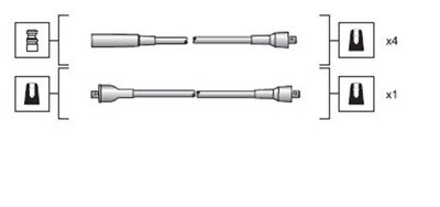 Комплект проводов зажигания MAGNETI MARELLI 941318111025 для ABARTH RITMO