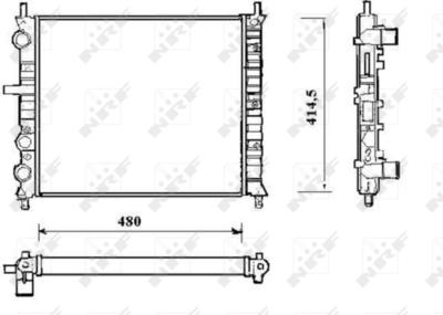 Радиатор, охлаждение двигателя WILMINK GROUP WG1723187 для FIAT MULTIPLA