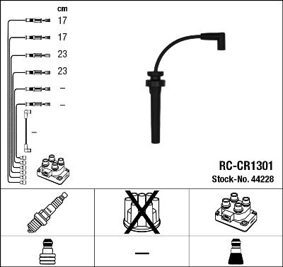Комплект проводов зажигания NGK 44228 для CHRYSLER STRATUS
