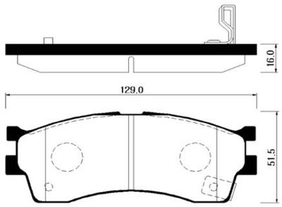 HSB GOLD HP1008 Тормозные колодки для KIA RIO (Киа Рио)