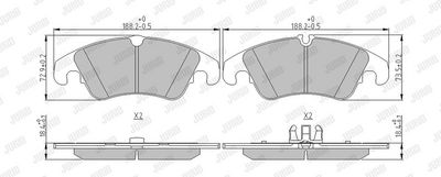 BREMSBELAGSATZ SCHEIBENBREMSE JURID 573247J 1