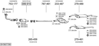 SISTEM DE ESAPAMENT BOSAL SYS07700