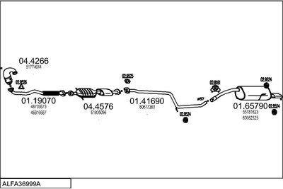 SISTEM DE ESAPAMENT MTS ALFA36999A022625