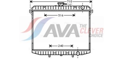 радиатор, охлаждане на двигателя AVA Clever Choice DN2143
