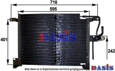 Конденсатор, кондиционер AKS DASIS 522210N для JEEP GRAND CHEROKEE