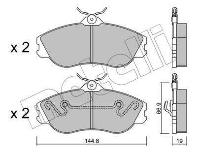 Комплект тормозных колодок, дисковый тормоз METELLI 22-0663-0 для AUDI CABRIOLET