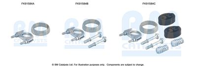 Монтажный комплект, катализатор BM CATALYSTS FK91584 для MITSUBISHI COLT