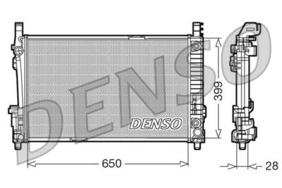 Радиатор, охлаждение двигателя DENSO DRM17013 для MERCEDES-BENZ B-CLASS