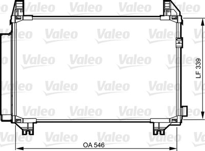 VALEO 814224 Радиатор кондиционера  для TOYOTA YARIS (Тойота Ярис)