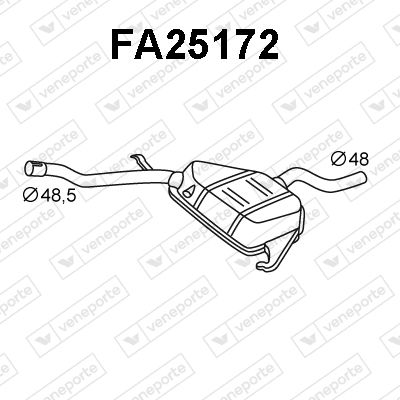 Предглушитель выхлопных газов VENEPORTE FA25172 для FIAT TEMPRA