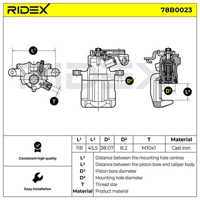 спирачен апарат RIDEX 78B0023